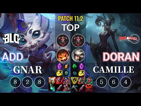 BLG ADD Gnar vs KT Doran Camille Top - KR Patch 11.2