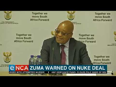 Zuma warned on nuclear deal