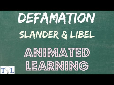 What is Defamation, Slander, & Libel  - Quick Lessons - Episode # 3