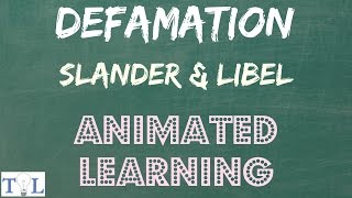 What is Defamation, Slander, &amp; Libel  - Quick Lessons - Episode # 3