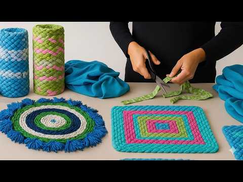 2 Ide të Shkëlqyera! Ricikloni Rrobat Tuaja të Vjetra në Qilima të Rrumbullakët dhe Drejtkëndësh!