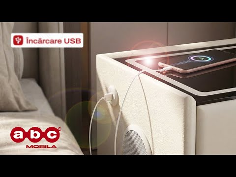 Noptieră Smart Multifuncțională KJ106 Albă 1