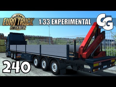 ETS2 - Ep. 240 - New Rain Effects, Crane on Flatbed, and More - 1.33 Experimental Beta