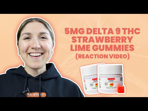 5mg Delta 9 THC Sour Strawberry Lime Gummies: Reaction Video