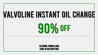 Valvoline Instant Oil Change Promo Code 2025 August
