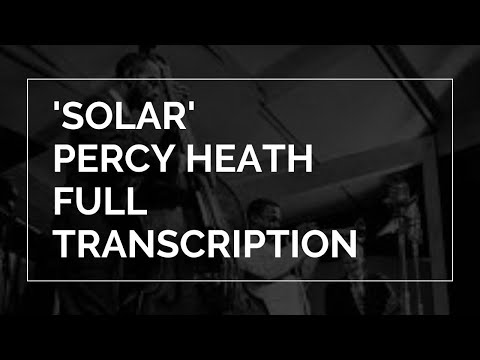 'Solar' Percy Heath full transcription + pdf