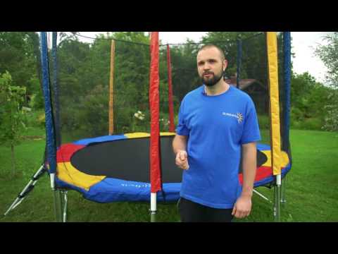 фото уценка батут sundays acrobat-d183 (с ограждением, разноцветный) 0