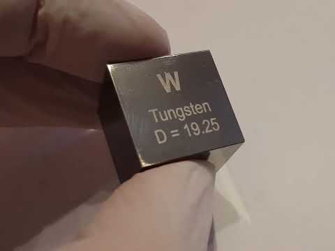 Big Tungsten density cube 10 cubic centimeters. 193 grams