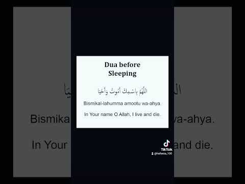 Dua before sleep.