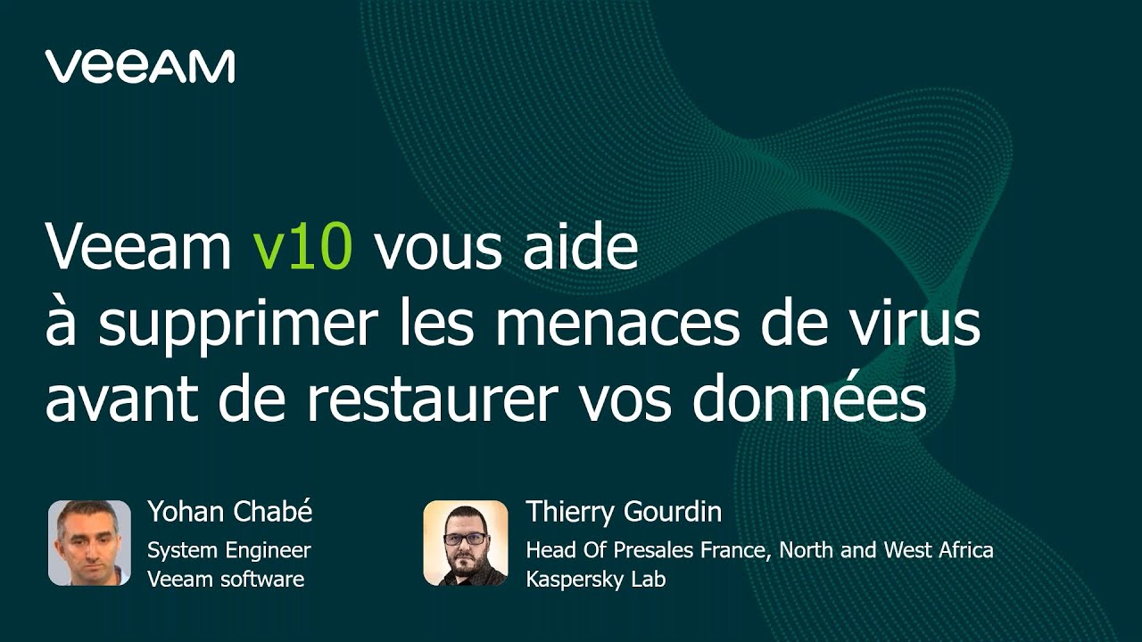 Veeam v10 vous aide à supprimer les menaces de virus avant de restaurer vos données video