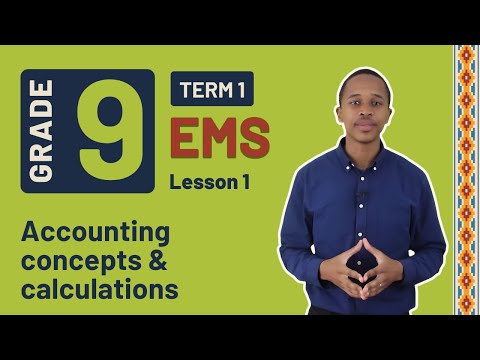 Gr9 EMS: Fin. Lit. | Term 1 | Lesson 1 | Accounting concepts & calculations