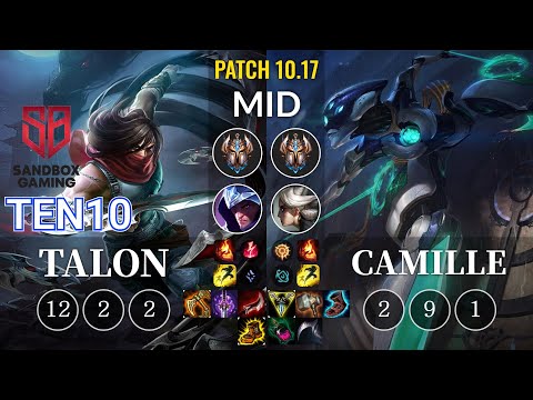 SB Ten10 Talon vs Camille Mid - KR Patch 10.17