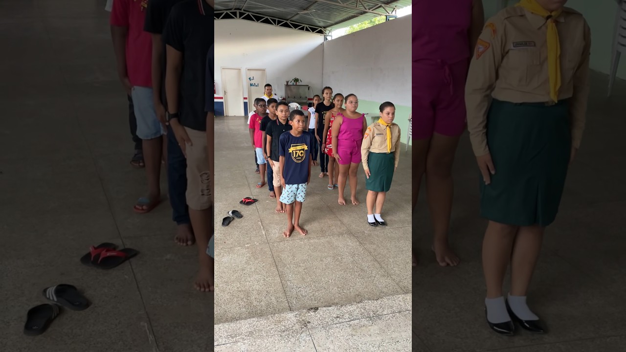 Fora de forma da primeira reunião do clube de desbravadores de caldeirões.