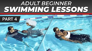Douglas & Afia Learn Swimming | Adult Beginner Swimming Lessons Part 4
