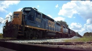 preview picture of video 'CSX Train The Zephyr Following And Watching'