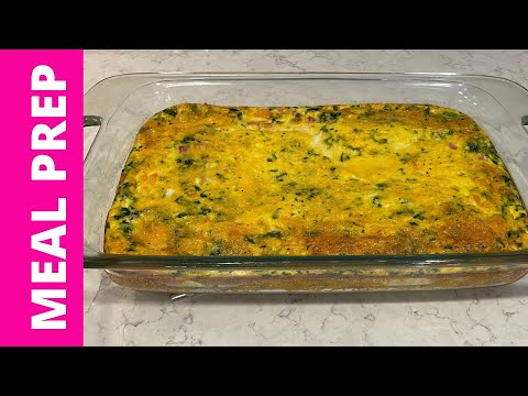 KETO BREAKFAST MEAL PREP - breakfast casserole with turkey sausage, quick and easy