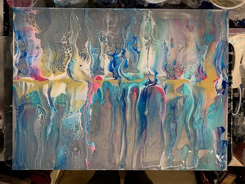POURING MADNESS Pastel Ghost Swipe on Silver - with Extreme Sheen colors