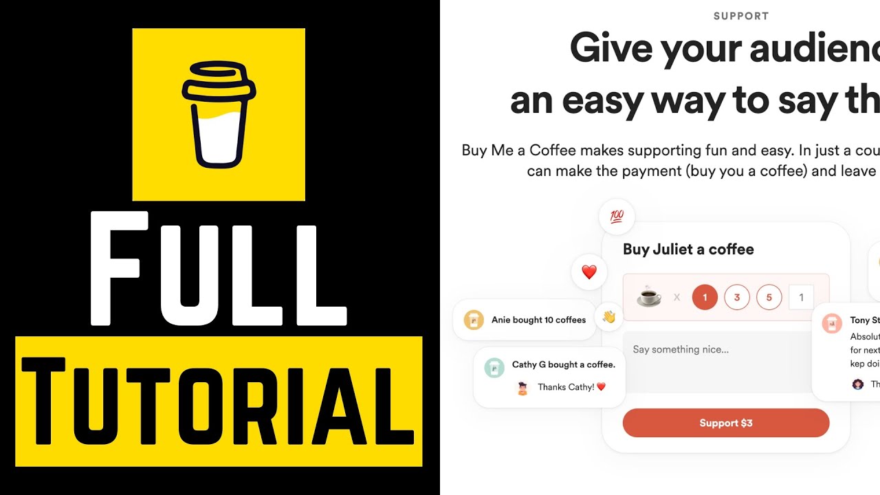 How To Setup And Use Buy Me A Coffee - Complete Beginners Guide