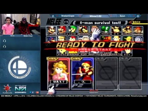 CCC Weekly [4/6/16] - WakenVape (Peach) vs. Kevn (Fox) - SSBM - Winner's R2