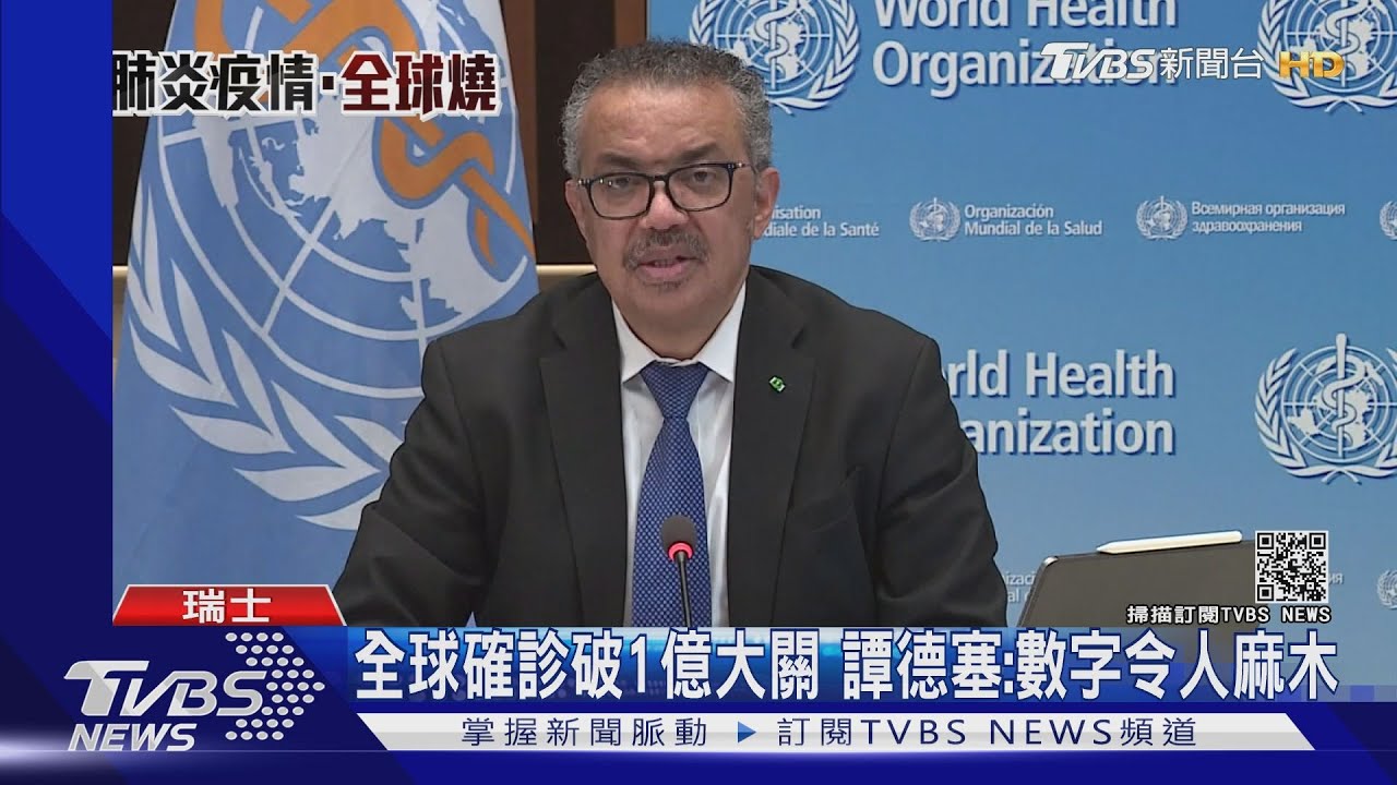 疫情爆發一年之際 全球累積確診突破1億大關