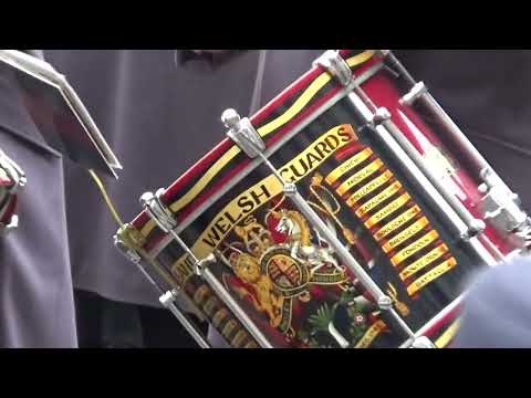 Remembrance Sunday 2022 Cenotaph  Massed Bands of the Guards playing Trumpet Voluntary