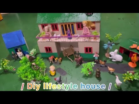 , title : 'DIY LIFESTYLE HOUSE / how to make a animals sheds and mini cardboard house lifelike animals /'