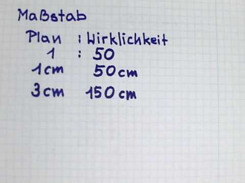 Maßstab: Umrechnen vom Plan in die Wirklichkeit und umgekehrt