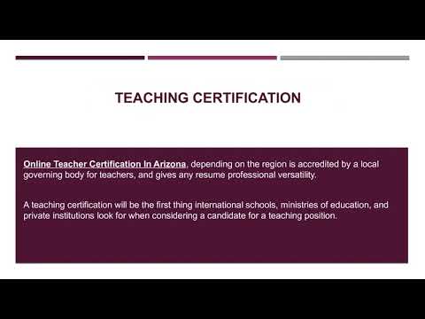 Requirement to Get Online Teacher Certification in Arizona