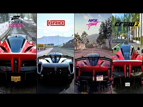 Need For Speed Heat vs Horizon 4 vs The Crew 2 vs Grid 2019 | Ferrari FXX K 4K Gameplay Comparison