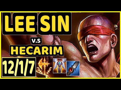 CARIOK (LEE SIN) vs HECARIM - 12/1/7 KDA JUNGLE CHALLENGER GAMEPLAY - BR