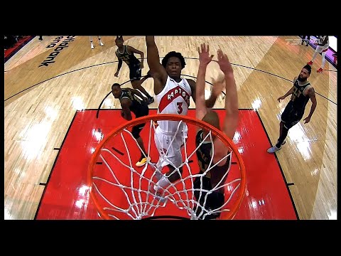OG Anunoby Dunks over Plumlee - Raptors vs Hornets | 1/10/2023