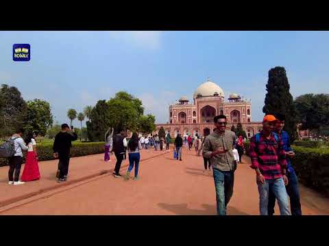 Walking at Humayun Tomb, Delhi India | Walking Tour of India