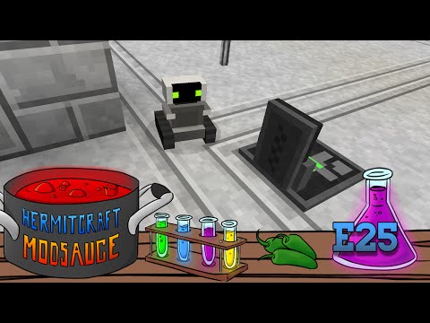 HermitCraft ModSauce: Ep25 - Cute Robot! & Mekanism 3x Ore Processing!