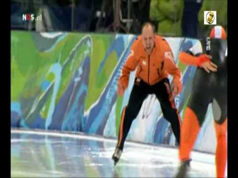 Sven Kramer wisseld verkeerd