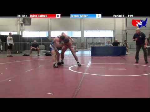 Dylan Cottrell vs. Tanner Miller at 2013 Junior Nationals - FILA - FS