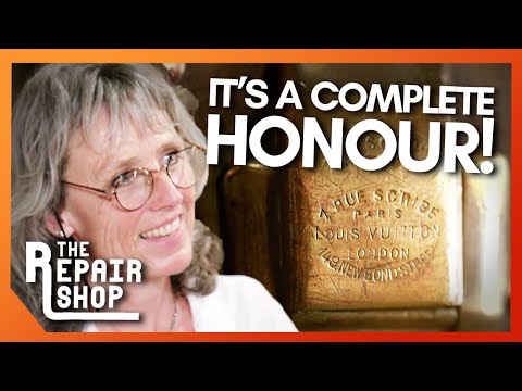 Suzie in Love With Beautiful Old Louis Vuitton Trunk | The Repair Shop