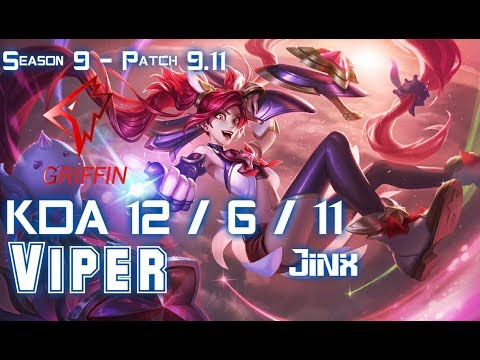 GRF Viper JINX vs EZREAL ADC - Patch 9.11 KR Ranked