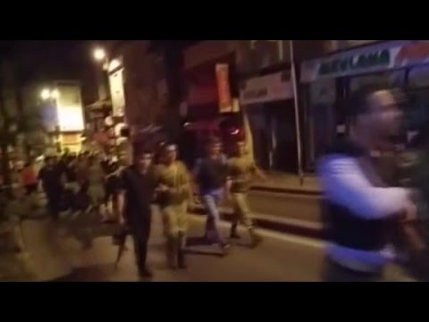 Gunfire and explosions during Turkey coup
