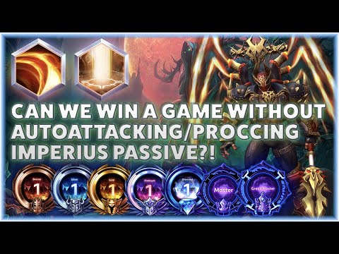 Imperius Wrath - CAN WE WIN A GAME WITHOUT AUTOATTACKING/PROCCING IMPERIUS PASSIVE?! - Bronze to Gra