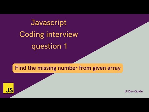 Find The Missing Numbers From Array Javascript Interview Coding Questions