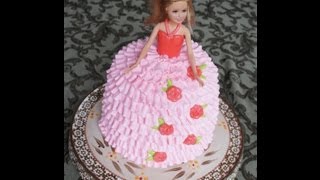 Barbie doll cake - how to decorate easily