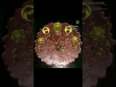 Resin Pooja Thali (8\) Dm me for my Instagram Id Resin Art By Laxmi for buy
