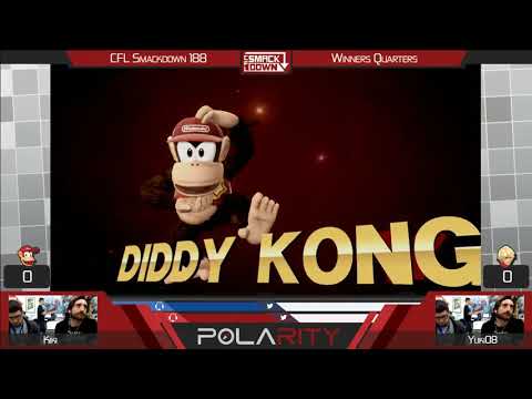 CFL Smackdown 188 Smash 4 - Kiki (Diddy Kong) vs Yuki08 (Shulk) - Winners Quarters