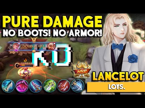 Late Game Lancelot Incredible Damage Build! Brutal Killing! MLBB Lancelot Pure DMG by Loys