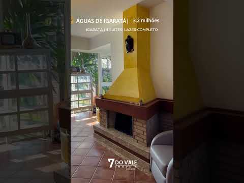 CHÁCARA PÉ NA ÁGUA EM IGARATÁ | 4 SUÍTES, PIER PRIVATIVO E ÁREA GOURMET COMPLETA