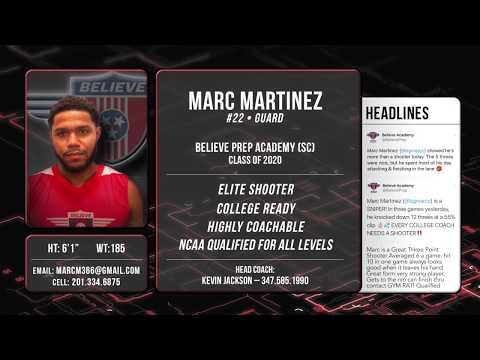 Marc Martinez - Believe Prep Academy Highlights - 2019-2020