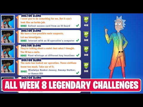 All Week 8 Legendary Quest Challenges Guide! - Fortnite Chapter 2 Season 7