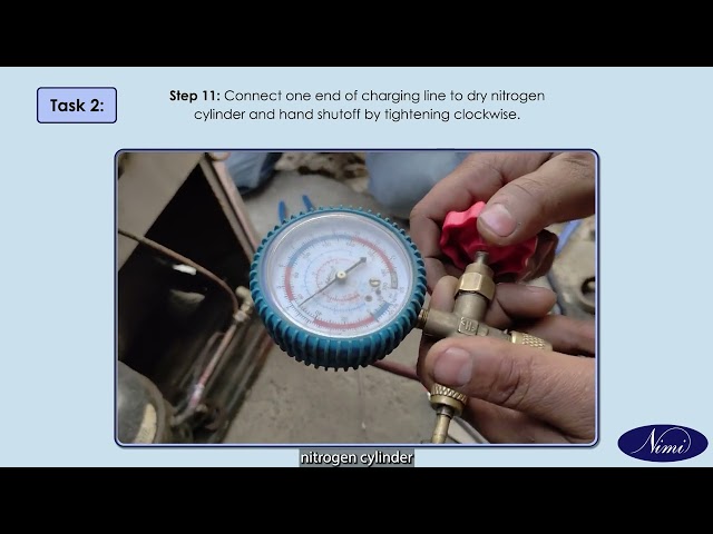Cleaning and flushing of evaporator and condenser with dry nitrogen