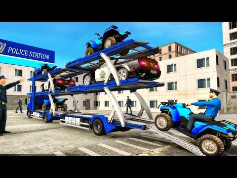 Police Quad Bikes Transporter Simulation - Cargo Truck  - Android Gameplay