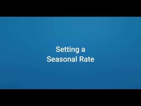 Setting a Seasonal Rate
